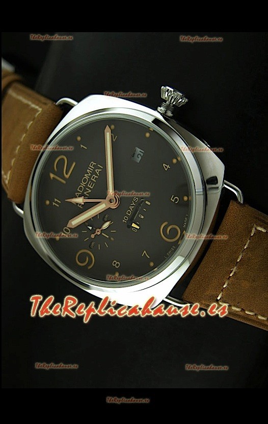 Panerai Radiomir GMT Replica Japonesa con Carcasa de Acero Inoxidable