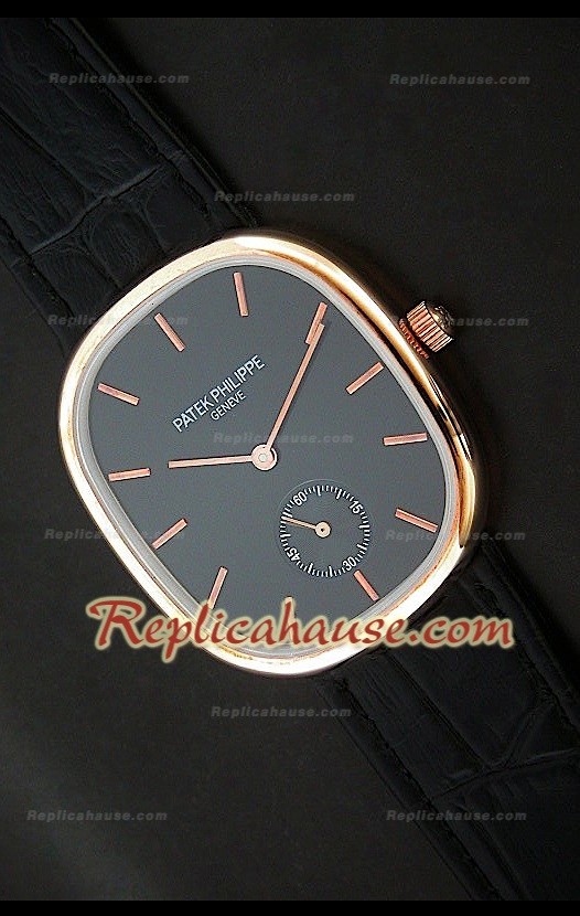 Patek Philippe Mens Golden Elipse Reloj Japonés en Oro