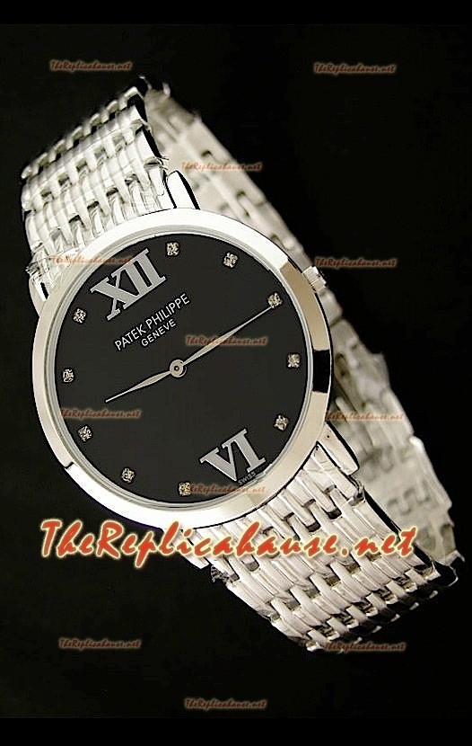 Patek Philippe Reloj Japonés de Cuarzo en Acero Inoxidable - 38MM Esfera de color Negro