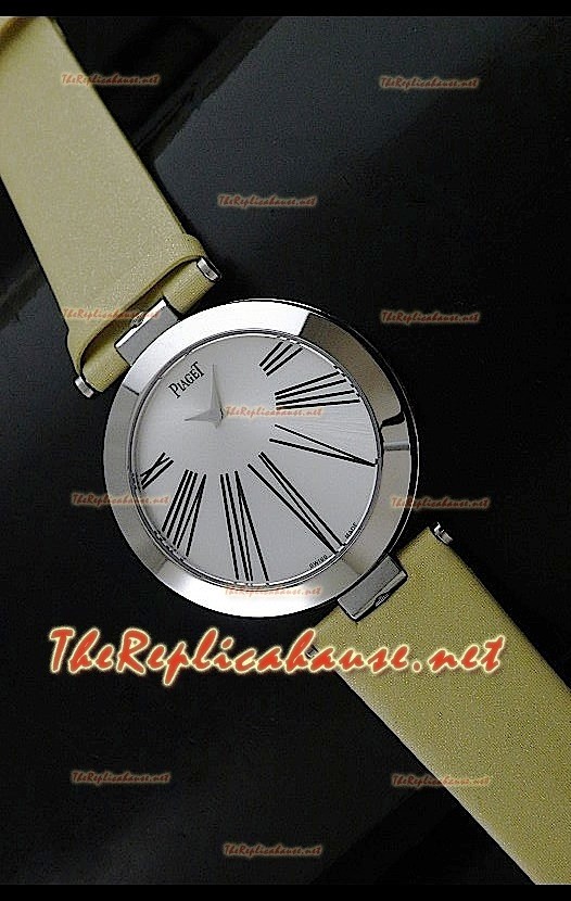 Piaget Altiplano Reloj de Cuarzo Suizo con Esferade Hora y Correa de Piel Amarilla