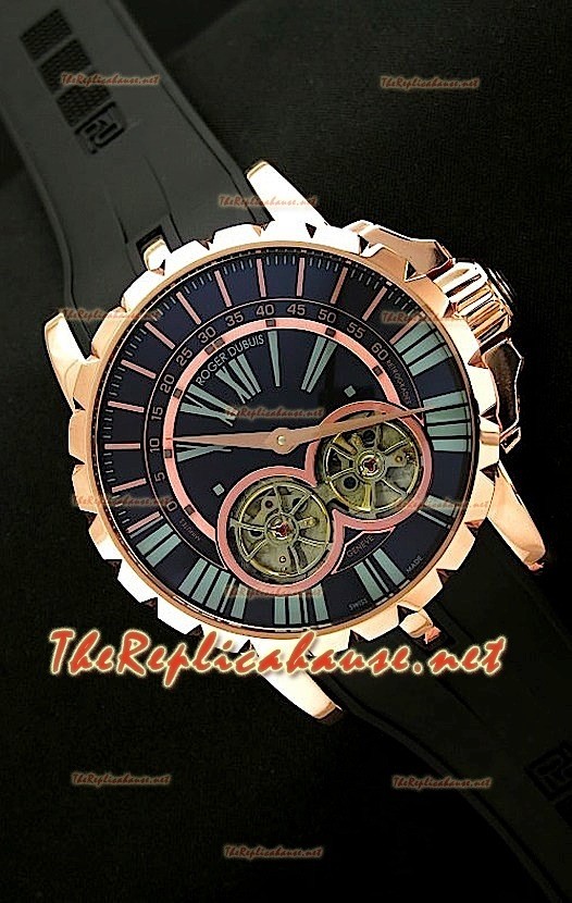 Roger Dubuis Excalibur Chronoexcel Dual Tourbilon Oro Rosa