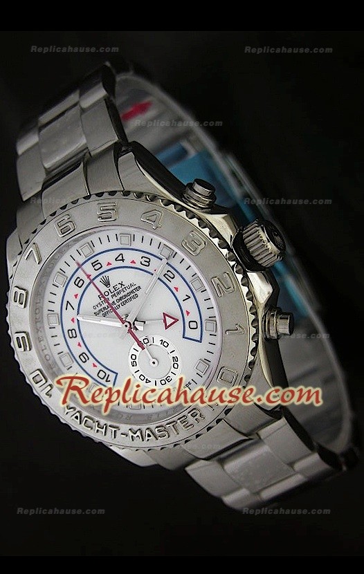 Rolex Replica Yachtmaster II Reloj Suizo con Esfera Blanca