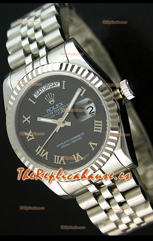 Rolex Réplica Datejust Mens Reloj Japonés Carcasa Negra – 41 MM