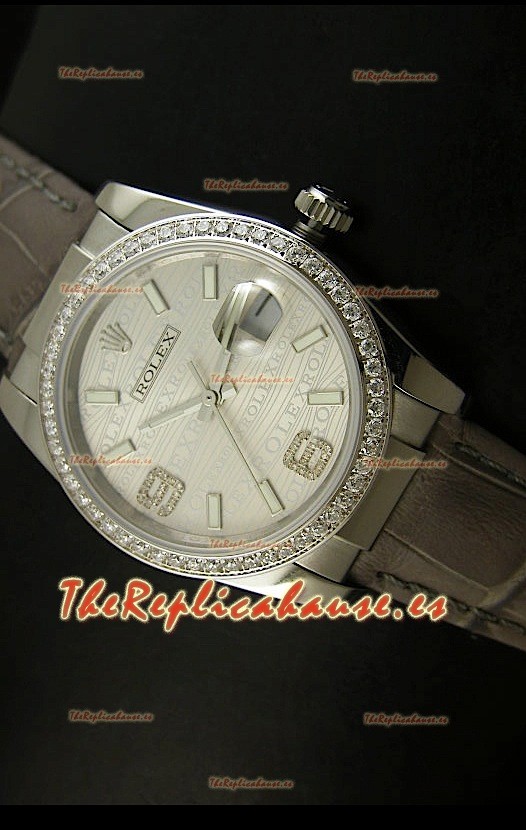 Rolex Réplica Datejust Reloj Suizo – 37MM - Carcasa Gris/Malla