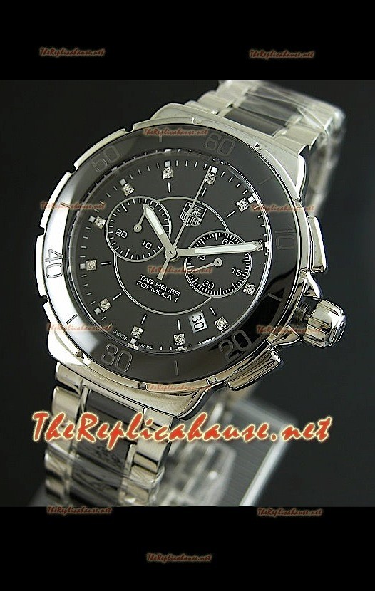 Tag Heuer Formula 1 para damas, en blanco, con cronómetro. Réplica 1:1