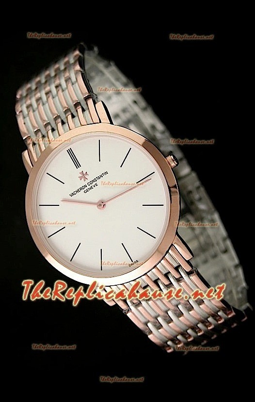 Vacheron Constantin Reloj Japonés de Cuarzo en Dos Tonos Oro Rosa - 38MM