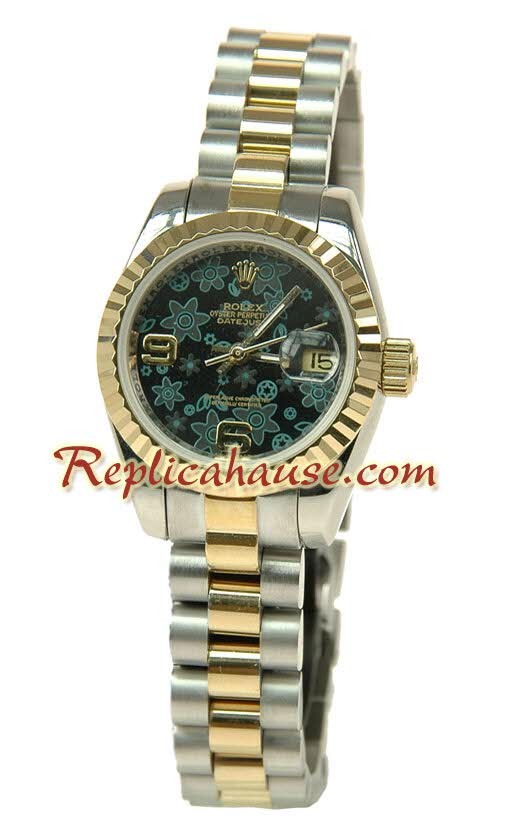 Rolex Réplica estampado floreado Datejust Reloj para Dama