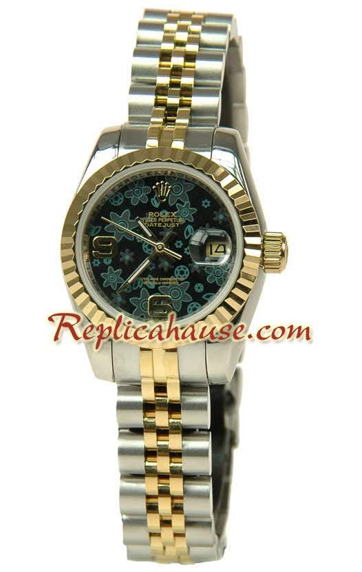Rolex Réplica estampado floreado Datejust Reloj para Dama