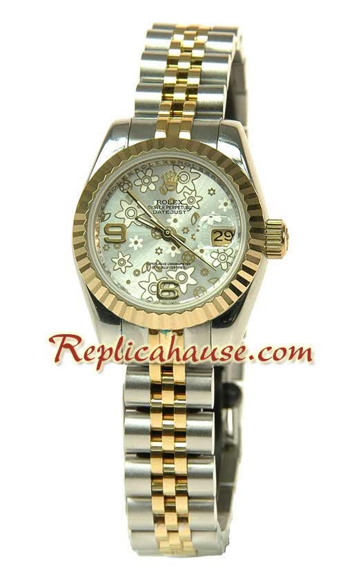 Rolex Réplica estampado floreado Datejust Reloj para Dama