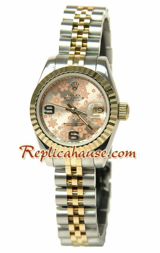 Rolex Réplica estampado floreado Datejust Reloj para Dama