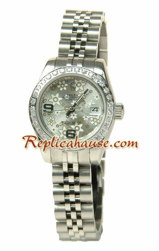 Rolex Réplica estampado floreado Datejust Reloj para Dama