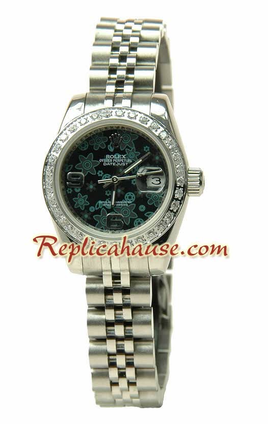 Rolex Réplica estampado floreado Datejust Reloj para Dama