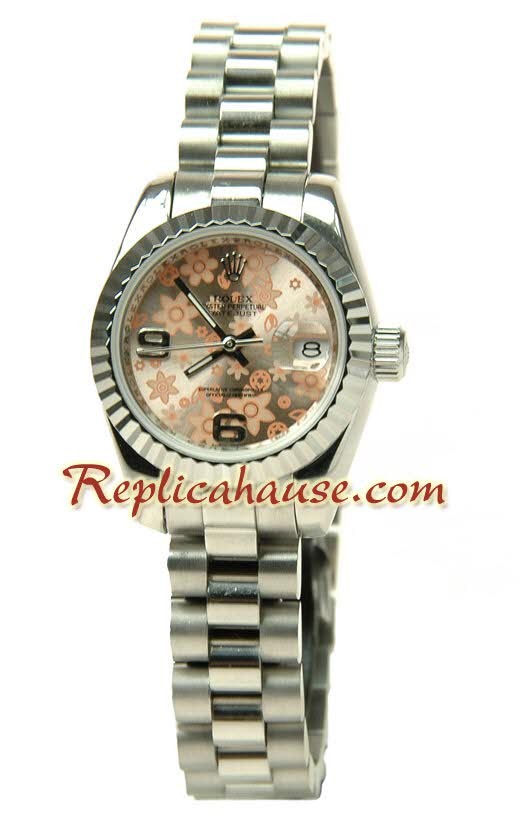 Rolex Réplica estampado floreado Datejust Reloj para Dama