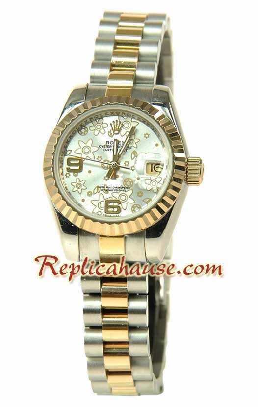 Rolex Réplica estampado floreado Datejust Reloj para Dama