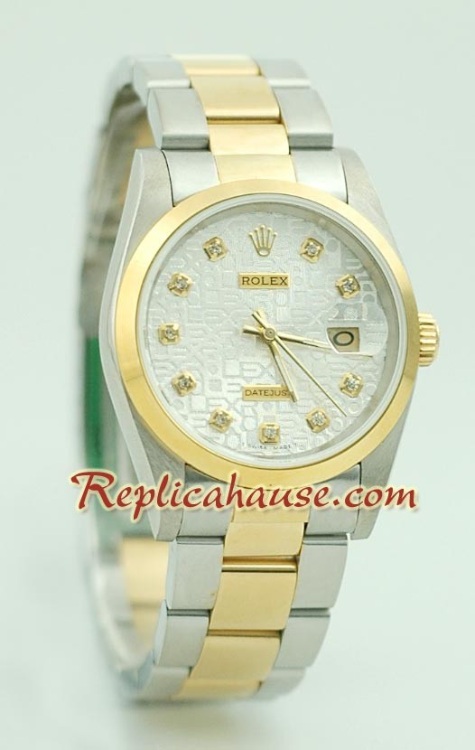 Rolex Réplica Datejust Reloj - Dos Tonos