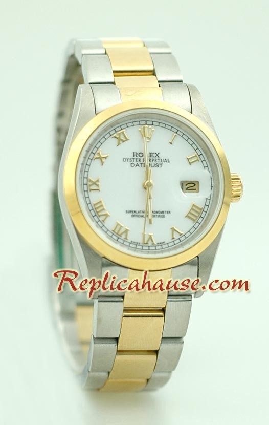 Rolex Réplica Datejust Reloj - Dos Tonos