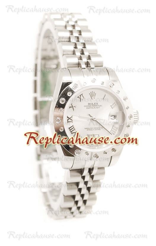 Reloj Rolex Réplica Datejust Silver para Dama