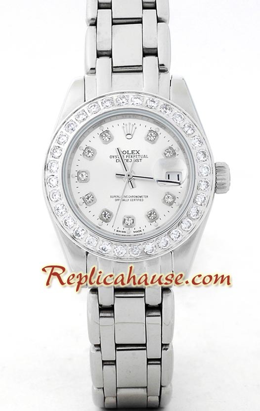 Rolex Réplica Datejust - Silver- Dama -