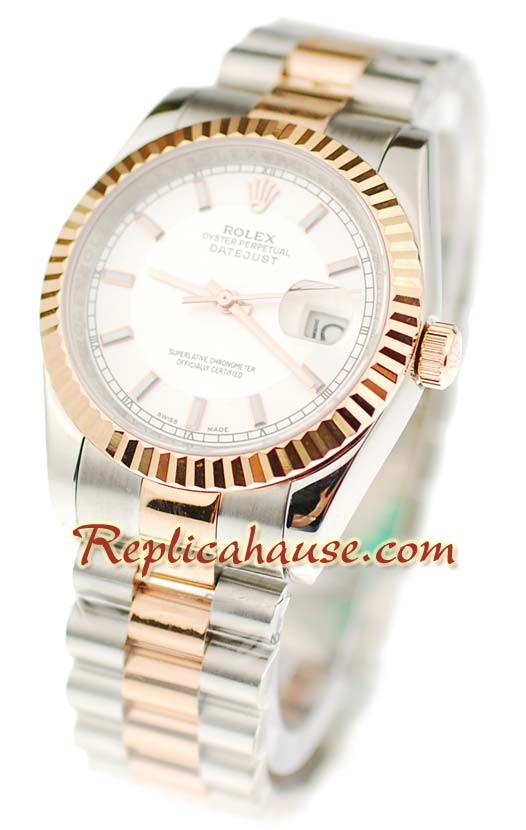 Rolex Réplica Datejust Dos Tonos Reloj