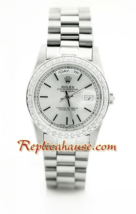 Rolex Réplica Day Date Silver