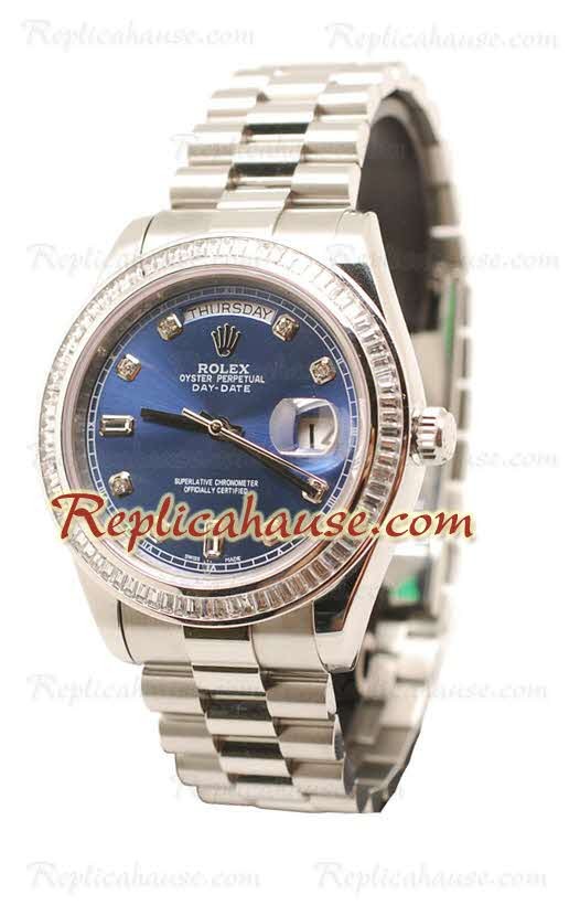 Rolex Day Date Silver Reloj Suizo