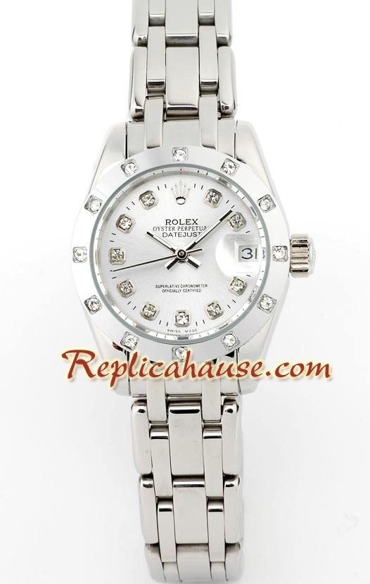 Rolex Réplica Datejust - Silver- Dama -