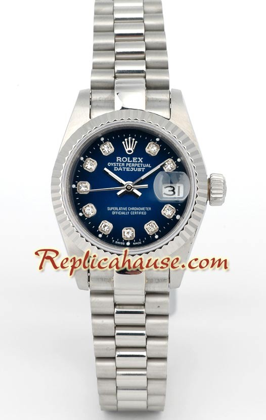 Rolex Réplica Datejust - Silver - Dama -
