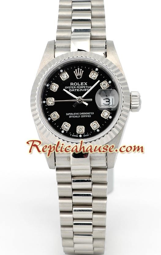 Rolex Réplica Datejust - Silver - Dama -