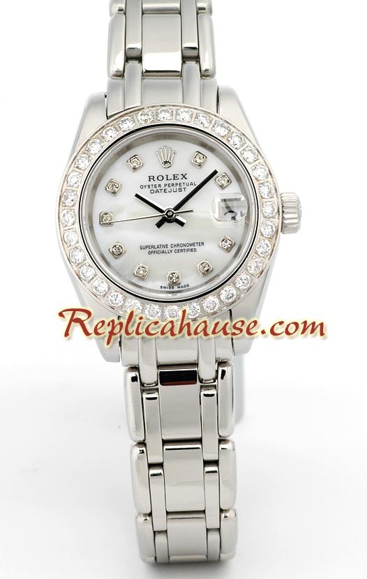 Rolex Réplica Datejust - Silver - Dama -