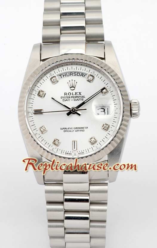 Rolex Réplica Day Date-Silver
