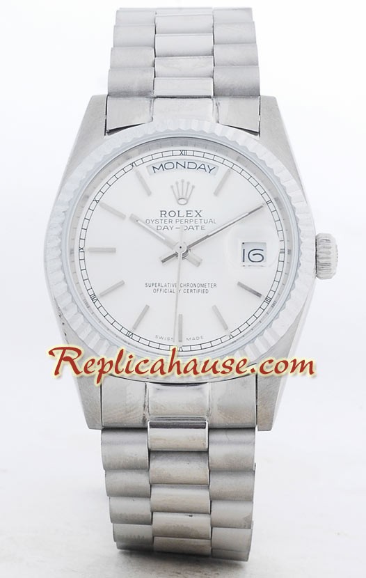Rolex Réplica Day Date-Silver