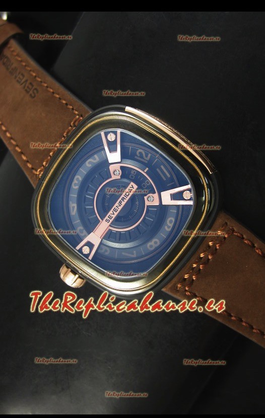 SevenFriday M2-2 Caja en Negro con Revestimiento PVD - Calidad Espejo 1:1 