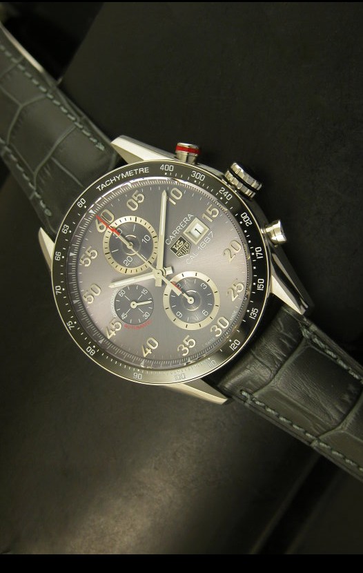 Tag Heuer Carrera Calibre 1887 Reloj Dial Gris - Réplica Escala 1:1