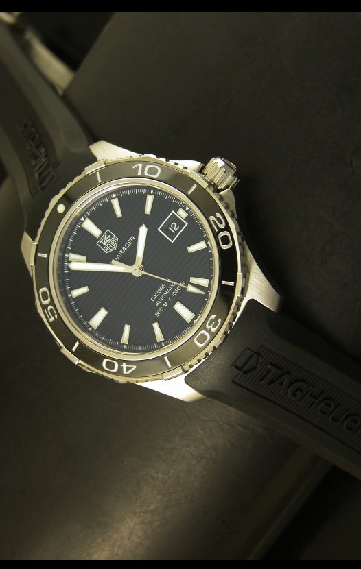 Tag Heuer Aquaracer Calibre 5 Reloj Suizo Dial Negro - Réplica Escala 1:1