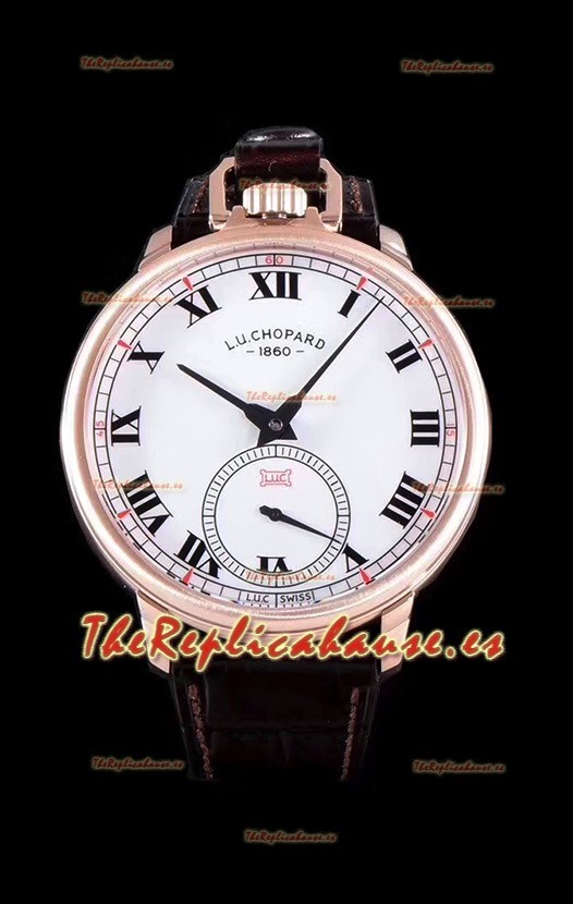 Chopard Louis-Ulysse The Tribute Reloj Suizo de Oro Rosado con Dial Blanco