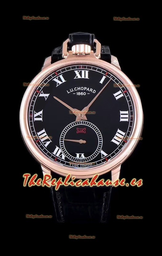 Chopard Louis-Ulysse The Tribute Reloj Suizo de Oro Rosado con Dial Negro