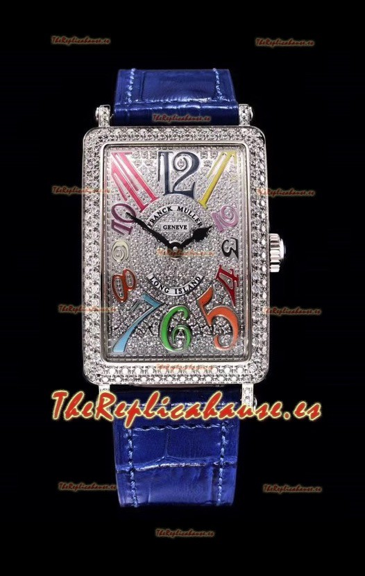 Franck Muller Largo Island Color Dreams Ladies Reloj Suizo en Correa Azul