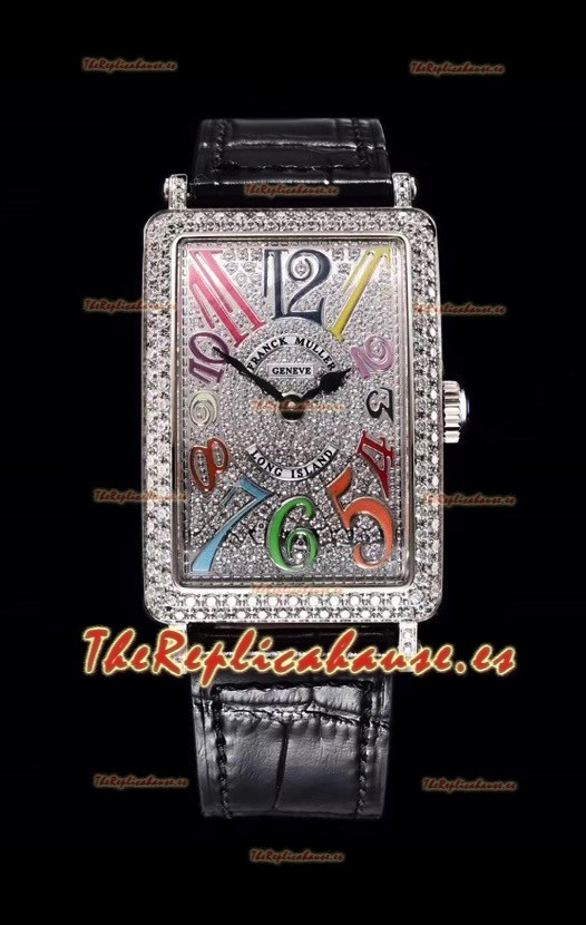 Franck Muller Largo Island Color Dreams Ladies Reloj Suizo en Correa Negra