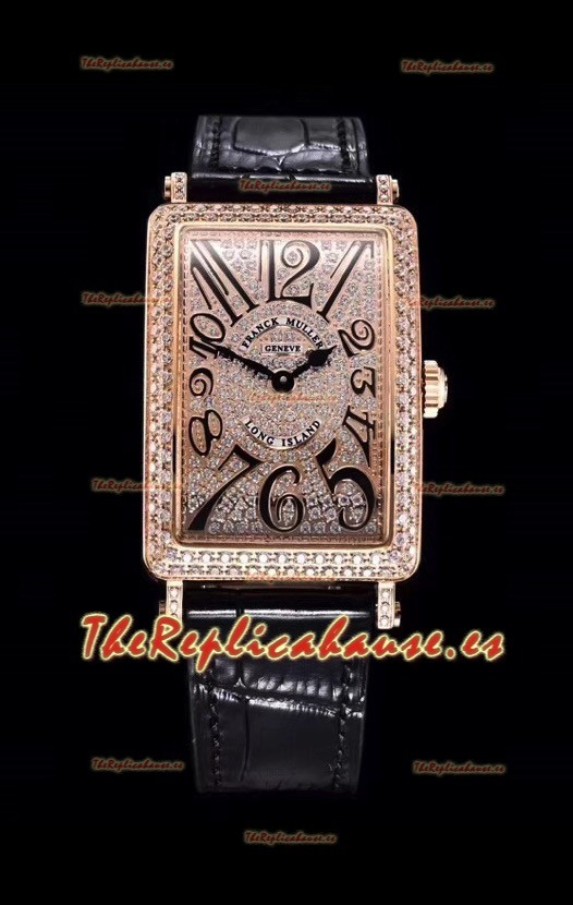 Franck Muller Largo Island Color Dreams Oro Rosado Reloj Suizo en Correa Negra