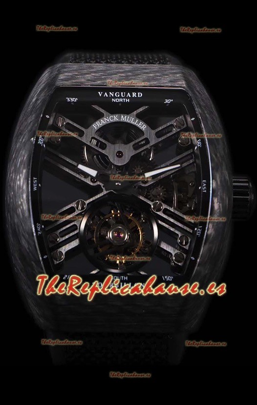 Franck Muller Vanguard Reloj Réplica Suizo Skeleton Tourbillon
