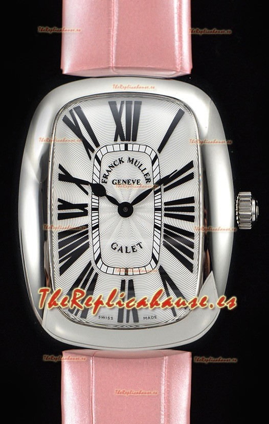 Franck Muller Galet Ladies Reloj Cuarzo Suizo con Correa Rosada