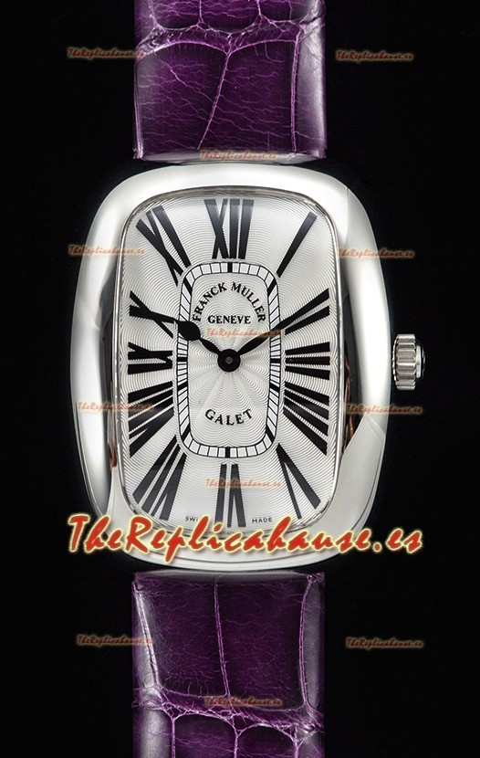 Franck Muller Galet Ladies Swiss Reloj Cuarzo Suizo con Correa Morada
