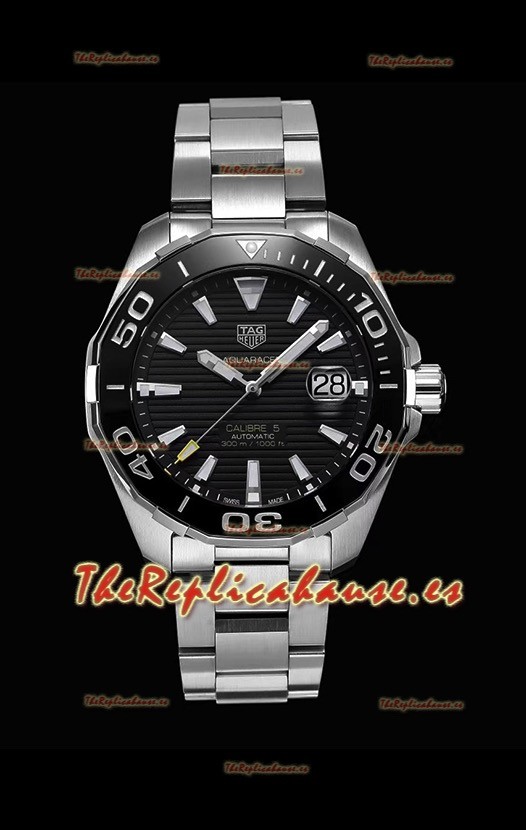 Tag Heuer Aquaracer Calibre 5 Reloj Réplica a Espejo 1:1 Dial Negro