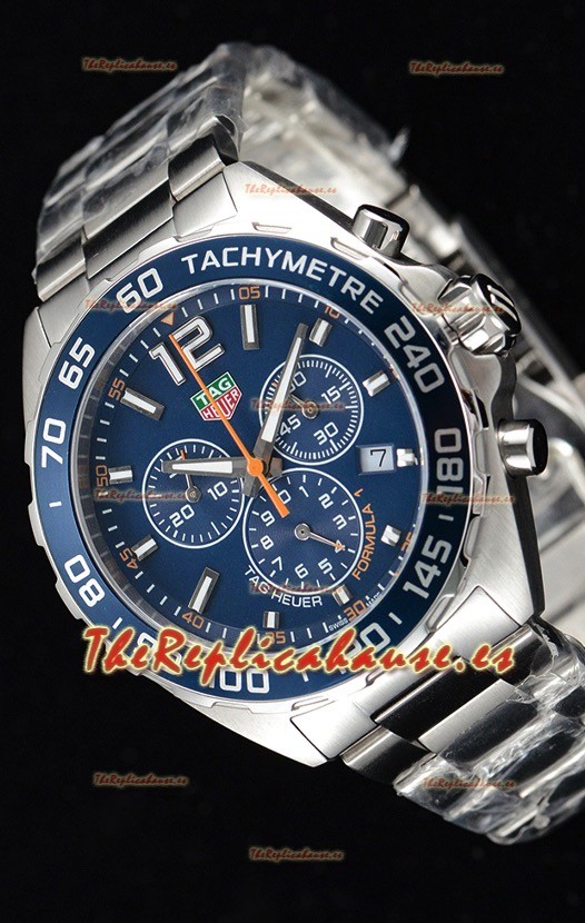 Tag Heuer Formula 1 Chronograph Reloj Réplica de Cuarzo Suizo Dial Azul