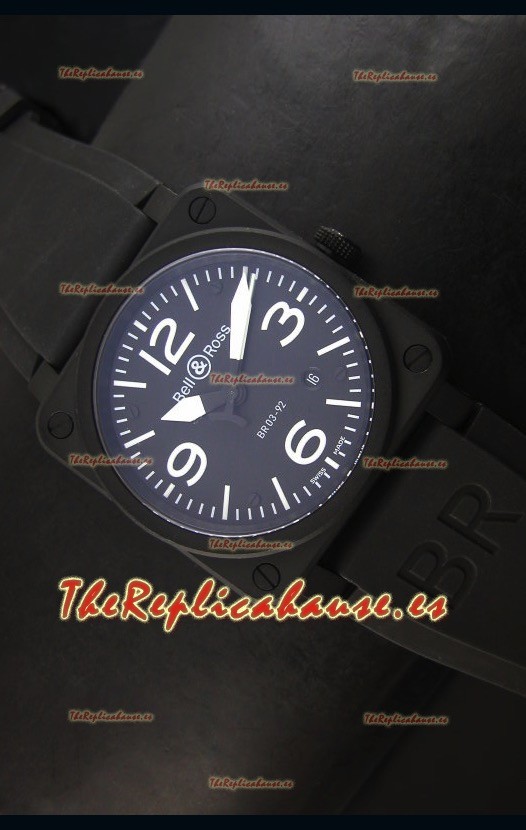 Bell & Ross BR03-92 Reloj Replica Suizo, Dial Negro