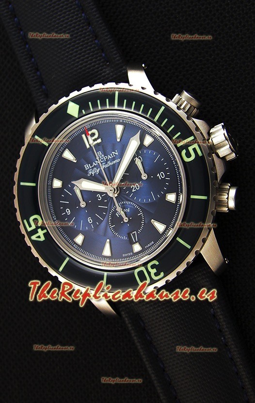 Blancpain Blancpain Fifty Fathoms Chronograph Flyback Azul Reloj Réplica a Espejo 1:1