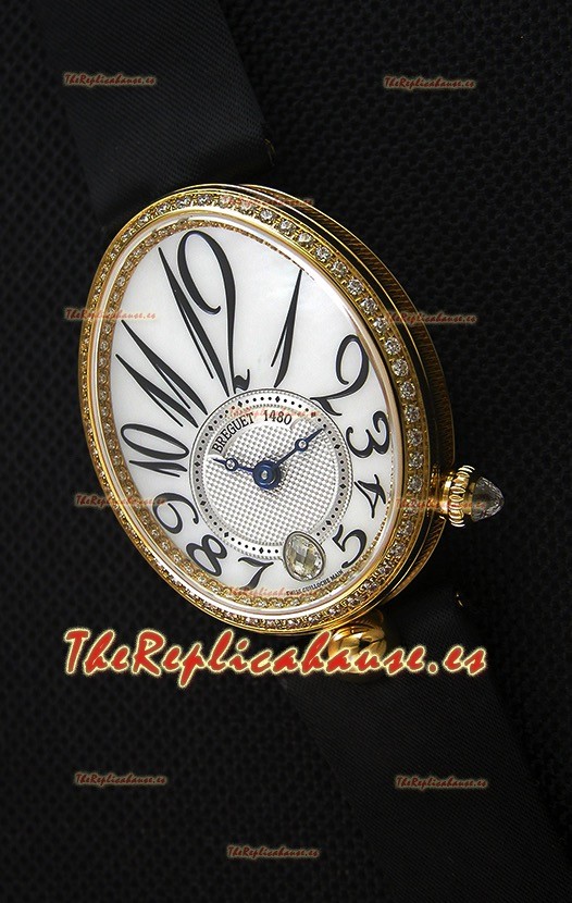Breguet Reine De Naples Ladies Reloj Réplica Suizo a Espejo 1:1 de Oro Amarillo de 18K