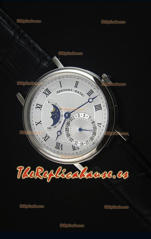Breguet Classique Moonphase Reloj Replica Suizo de Acero Inoxidable