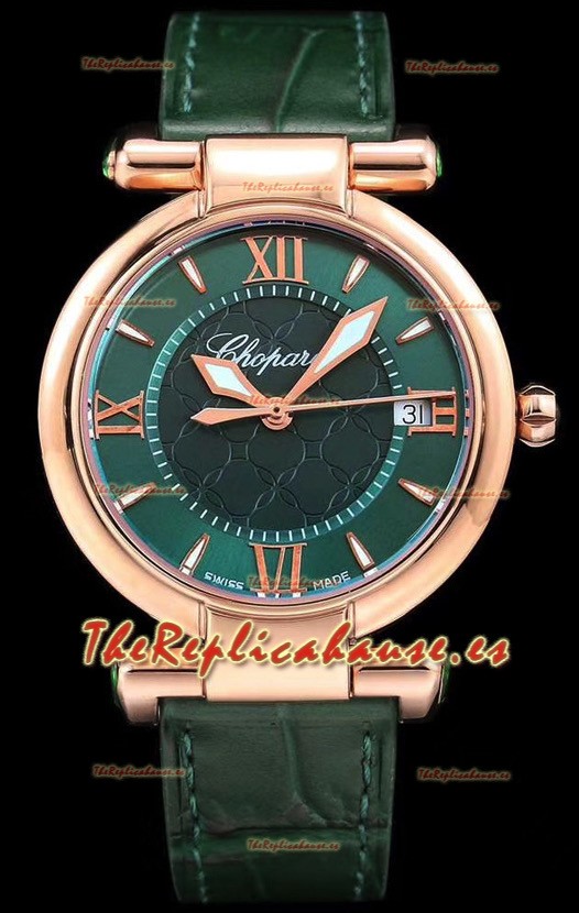 Chopard Imperiale Dial Blanco Reloj Réplica Suizo Automático Caja en Oro Rosado Acero 904L