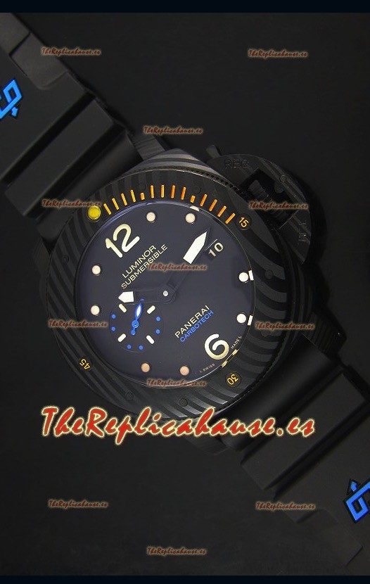 Panerai Luminor Submersible Carbotech Reloj Replica Japonés